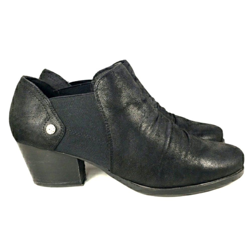 BareTraps Reon Black, Slip On, Almond Toe, Comfy Booties. Women's Size 9.5M